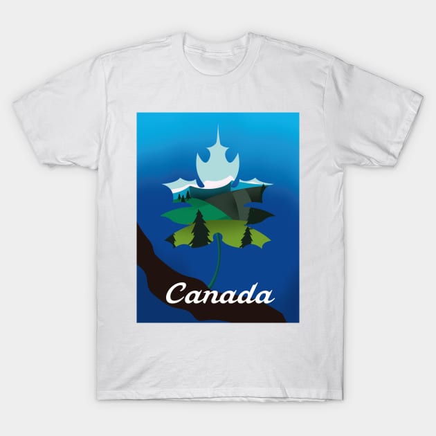 Canadian travel poster. T-Shirt by nickemporium1